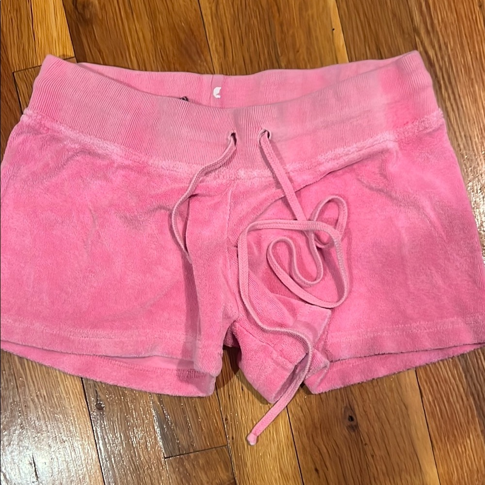 Hard Tail Pink Velour Athletic Shorts